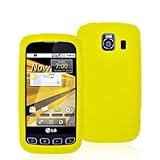 Yellow Silicone Rubber Gel Soft Skin Case Cover for LG Optimus S LS670 Phon ....