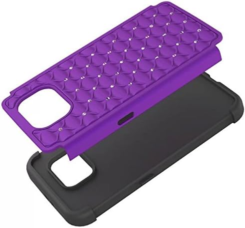 Samsung Galaxy S6 Case, Hongqing Shop Samsung Galaxy SVI G9200 2 in 1 [Studded Rhinestone Crystal Bling] Heavy Duty Hybrid Protective Armor Case, Soft Black Silicone Gel Inner Cover with [Muili-color Options] [Studded Rhinestone Bling Design] PC Hard Shell Case, Dual Layer Impact Protector Armor [Non-Slip] [Drop Protection] [Anti Scratch] Perfect Fit for Samsung Galaxy SVI G9200 Smartphone (NOT for Samsung Galaxy S6 Edge). Best Gift for Wife, Girl Friend, Daughter, Mom, Lady's Favority (Aqua)