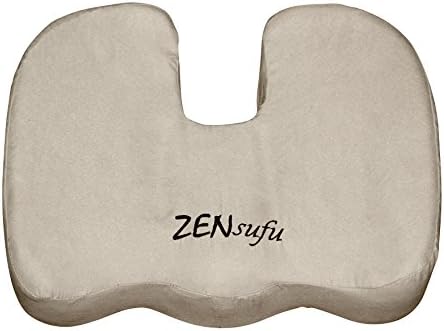 Zensufu Coccyx Orthopedic Comfort Foam Seat Cushion, Regular Size