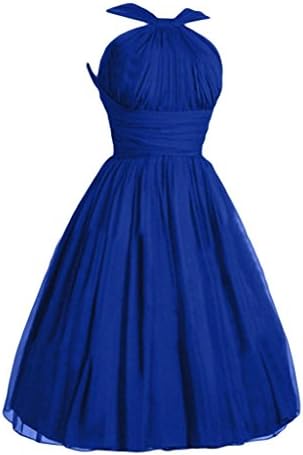 Victoria Dress Fashion A-Line Short Chiffon Pageant Bridesmaid Dresses for Girls-4-Royal Blue