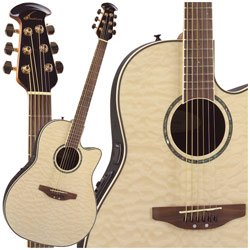 Ovation CC24 Celebrity Cutaway Acoustic Electric Guitar (Quilt Top, Natural)