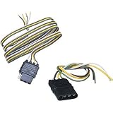 Hopkins Power Connector - 12in. 4-Wire Flat Car End & 12in. Trailer End Hardwire Replacements