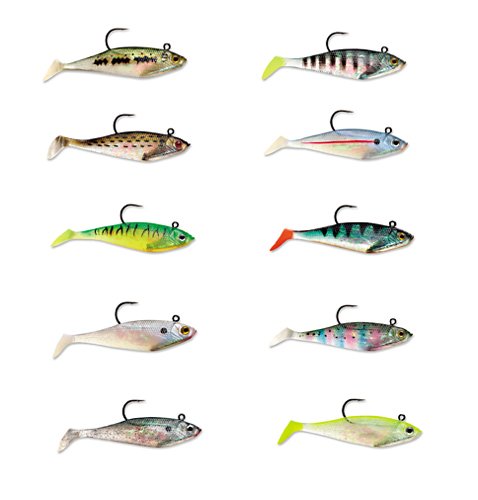 WildEye Swim Bait Shad 3" 1/4oz Fire Tiger 6 pack