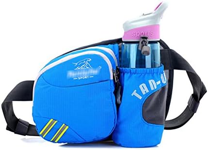 Multifunctional Waterproof Waist Pack with Water Bottle Holder Waist Bag Fanny Pack for Running / Hiking / Camping / Cycling / Traveling / Any Outdoor Sport (Blue)