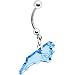 Light Blue State of North Carolina Belly Ring
