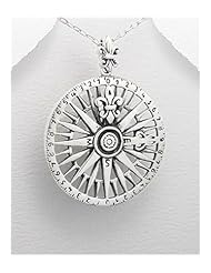 Fleur de lis Pendant Necklace In 92.5 Sterling Silver