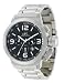 Adee Kaye Large Russian Diver Chronograph Watch With Black Dial