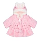 (フィーショー)FEESHOW 子どもアウター 兎耳 かわいい ベビーコート ジャケット 厚手 裏起毛 春秋冬 保温 防寒 ふわふわ ソフトコート 通学 パーティー 結婚式 お呼ばれ 七五三 出産祝い
