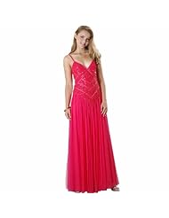 Polyester/Tulle Slit Beaded Mesh Evening Dress/Prom Dress 