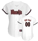 MLB Women's Arizona Diamondbacks Replica Jersey Personalized (White, Small)