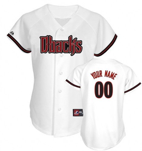 MLB Women's Arizona Diamondbacks Replica Jersey Personalized (White, Small)