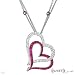 SALAVETTI Made in Italy Wonderful Heart Necklace With 3.19ctw Precious Stones - Genuine Super Clean Diamonds and Sapphires Beautifully Designed in 18K White Gold. Total item weight 11.1g Length 16in - Certificate Available.