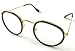 AKSHAJ Latest Fashion Round Full Rim Transparent Black and Golden Spectacle Frame Shades RS.429.00
