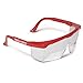 Aviation Flight Training Glasses - IFR Certified View Limiting Device for Pilot Training & Simulation of Instrument Meteorological Conditions - Frosted Adjustable Polycarbonate Frames (1, Red)