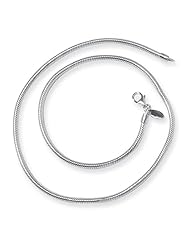 18 inch Artisan Snake 3mm Necklace for Charms In Silver for 4mm Charms
