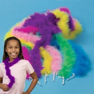 Mini Marabou Dress Up Boas Assorted Colors 12 Mini Marabou Dress Up Boas Assorted Colors 12