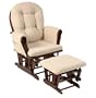Stork Craft Hoop Glider and Ottoman Set, Cherry/Beige