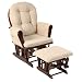 Stork Craft Hoop Glider and Ottoman Set, Cherry/Beige