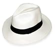 AUTHENTIC CLASSIC FEDORA STYLE PANAMA HAT WHITE STRAW