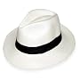 AUTHENTIC CLASSIC FEDORA STYLE PANAMA HAT WHITE STRAW