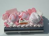 スイーツデコ☆ピンクのカードケース♪【スイーツデコ】【クレイアート】