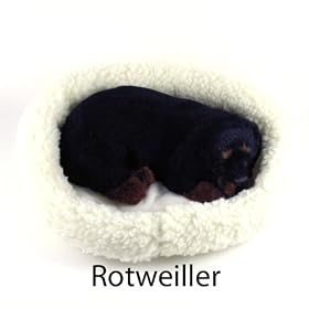Rotweiler Puppy - Pet Mate Nap Breathing Life Like Sleeping Dog in Bed by 