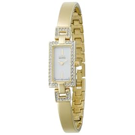 Citizen Ladies Eco-Drive Silhouette Crystal Accented Gold-Tone Bangle Watch #EG2382-51A