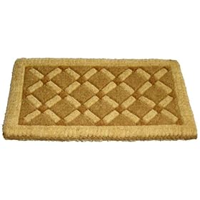 CROSS BOARD COCO COIR DOORMATS - ELEGANT FLOOR MATS - 24 X 48 by 
