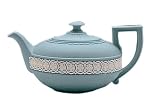 Wedgwood Jasperware White on Dark Turquoise Teapot Egyptian Collection