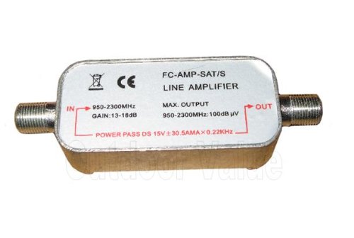 Inline Satellite Amplifier/Amp/Weak Signal Booster NEW