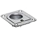 Monroe  Stainless Steel 304 Recessed Spring Loaded Ring Pull Handle, Oval Grip, Polished Finish, 1-1/2" Mounting Hole Center to Center, 11/32" Projection, Silver Color (Pack of 5)