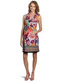 maternity clothing  Maternal America Womens Maternity Boarder Print Mini Front Tie Dress, Boarder Canvass, Medium