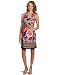 Maternal America Women's Maternity Boarder Print Mini Front Tie Dress, Boarder Canvass, Large
