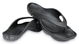 crocs Women's ABF Leaves Flip Flop,Black,7 M US