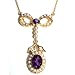 9K Yellow Gold Vintage Style Amethyst & Seed title=