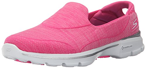 Skechers Performance Women's Go Walk 3 Super Sock 3 Walking Shoe, Hot Pink, 6.5 M US