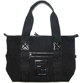 Click here to buy Fendi Large Black Fabric Expanding Tote 7VS070-MX7-F0GU3 by Fendi.
