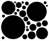 Review Westgate  / 25 Black Peel and Stick Polka Dots Vinyl Wall Decor Removable Stickers