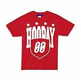 HOORAY(フーレイ) ダンス 衣装 ヒップホップ エンブレム Tシャツ XL レッド
