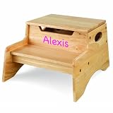 KidKraft Personalized Step n Store Natural with Pink Marker - Alexis