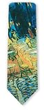 OUTDOOR CAFE AT NIGHT Classic Art Microfiber Necktie Gift Tie
