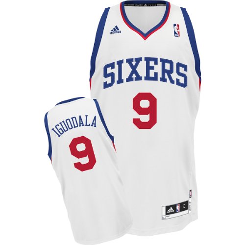 NBA Men's Philadelphia 76ers Andre Iguodala Revolution 30 Home Swingman Jersey H Size (White, XXX-Large)
