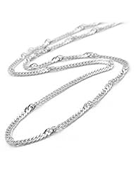 16" 1.5MM Singapore Chain in 10K White Gold