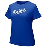 Nike - Nike L.A. Dodgers Royal Blue Ladies Authentic Crew T-shirt