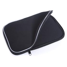 iTech premium durable water resistant neoprene black mini notebook netbook webbook laptop sleeve dual zip carry case with ultimate protection for the Samsung N140 10.1 inch Netbook