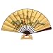 Handmade Folding Decorative Wall Fan With Stand - Chinese Great Wall Design