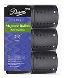 Diane Magnetic Rollers 2-1/2" Black 6pk #2726