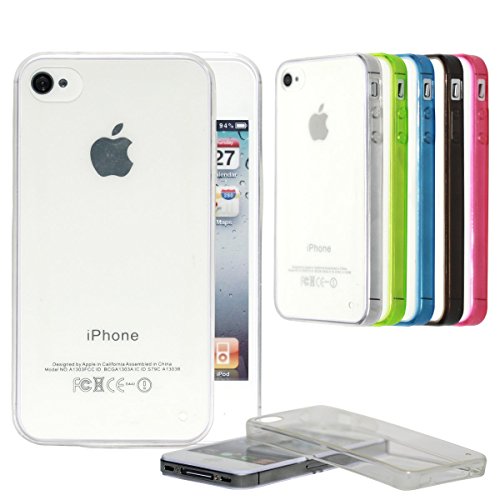 iPhone 4 Clear Case, Nue Design Cases TM iPhone 4/4S Ultra Thin SLIM FIT Transparent Crystal Clear Case with Color Bumper (CLEAR) iPhone 4 Clear Case, Nue Design Cases TM iPhone 4/4S Ultra Thin SLIM FIT Transparent Crystal Clear Case with Color Bumper (CLEAR)