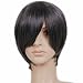 Ash Black Short Length Anime Cosplay Wig Costume