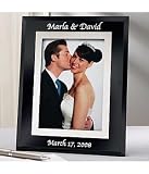 Wedding Gifts - Personalized Black Glass Wedding Frame